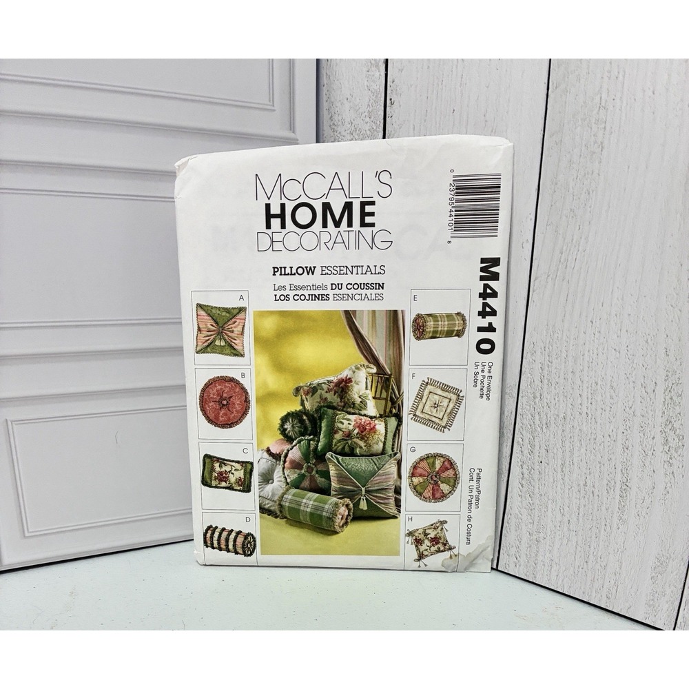 Vintage McCall's 4410 Pillow Essentials Sewing Pattern Uncut